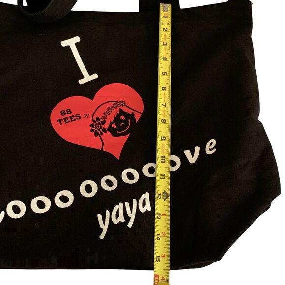 Hawaii 88Tees Original Rare Vintage Large Black Tote Yaya and Heart - Picture 6 of 8